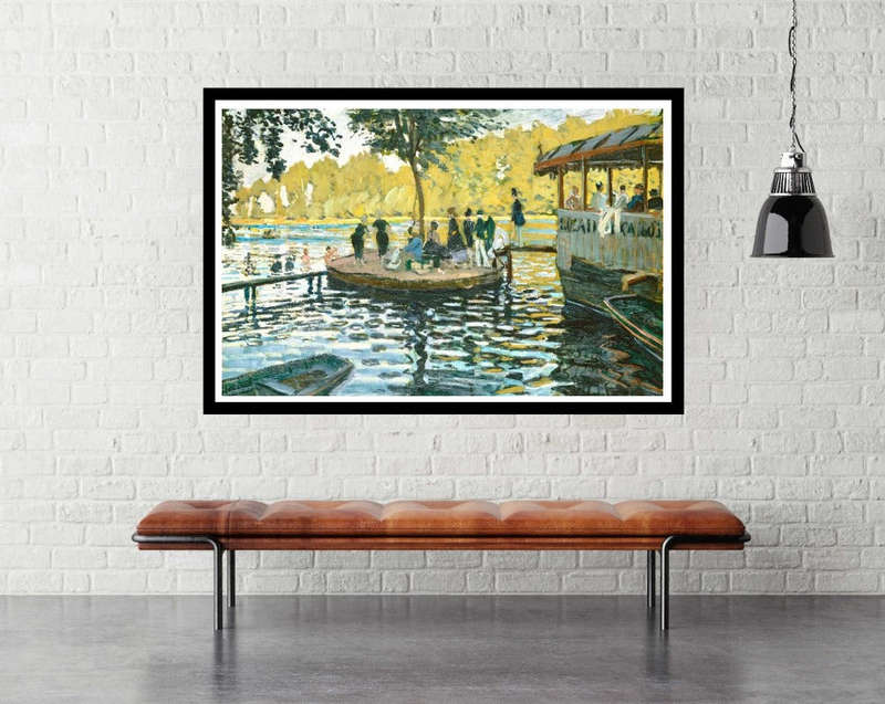 La Grenouillère (1869) by Claude Monet - Art Poster