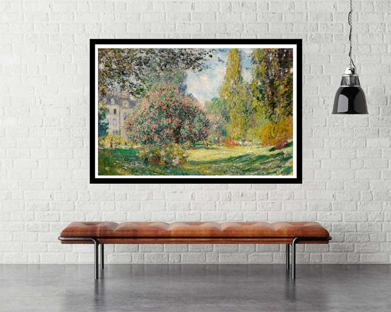 Landscape The Parc Monceau (1876) by Claude Monet - Art Poster