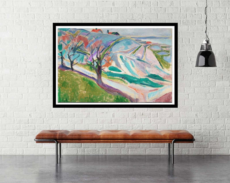 Landscape of Kragerø (1912)  by Edvard Munch - Art Poster