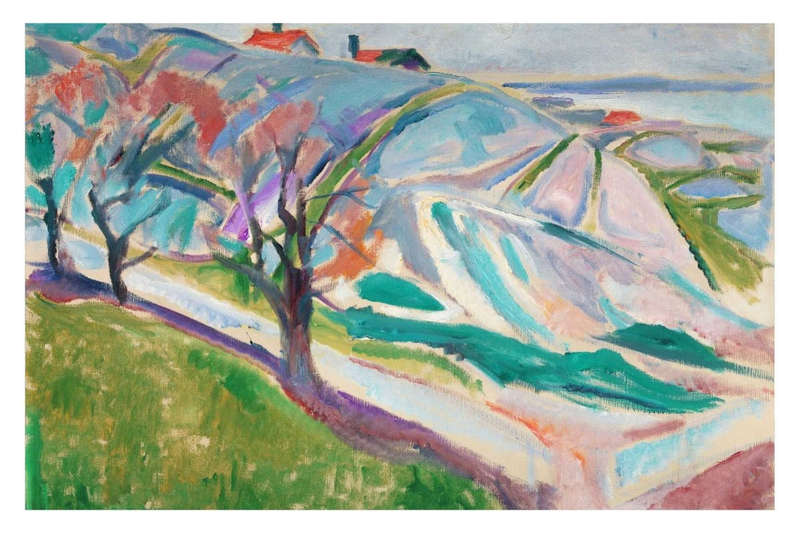 Landscape of Kragerø (1912)  by Edvard Munch - Art Poster