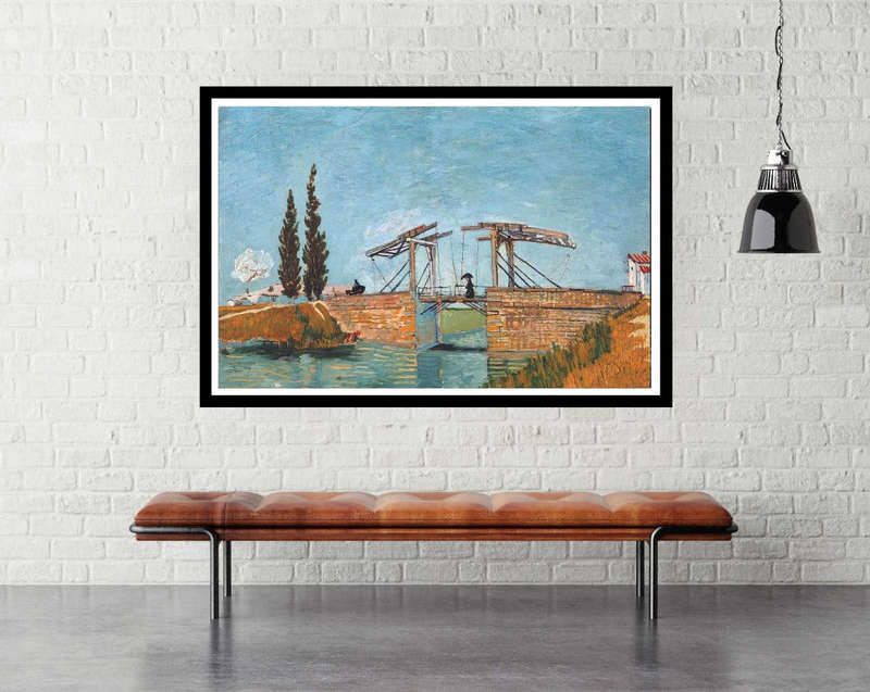 Langlois Bridge at Arles by Vincent van Gogh - Art poster