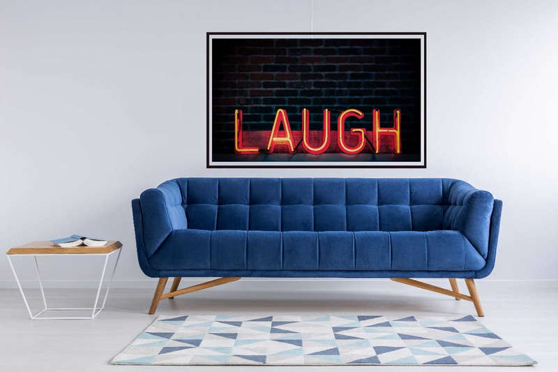 Laugh in Neon by Tim Mossholder - Photography Poster
