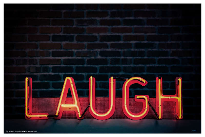 Laugh in Neon by Tim Mossholder - Photography Poster