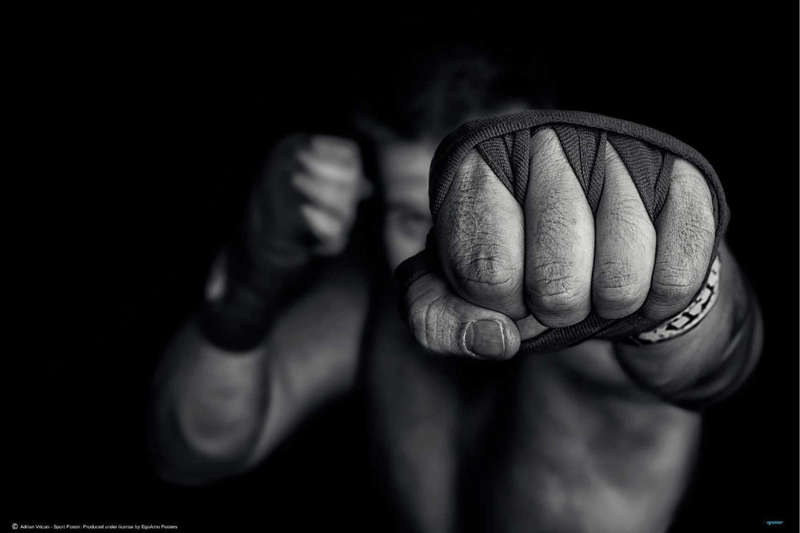 Left Wing by Adrian Vrican - Boxing Poster