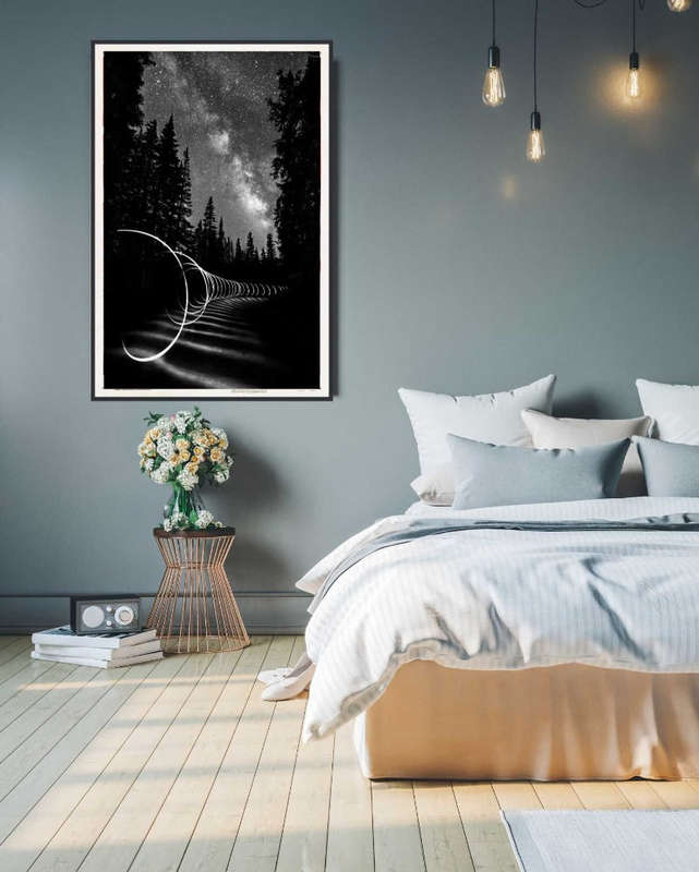 Light Painting under the Milky Way by Yanyu Shen  - Photography poster