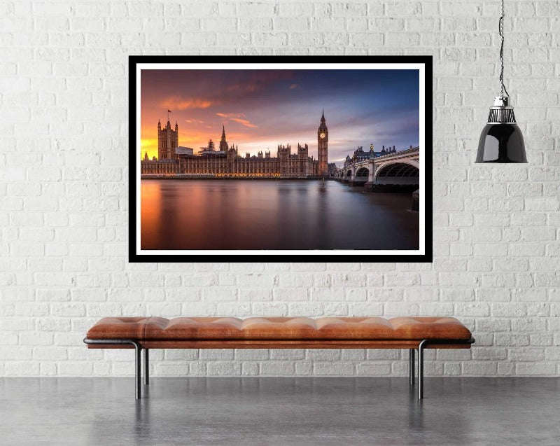 London Palace of Westminster Sunset by Merakiphotographer -  Travel Photography Poster