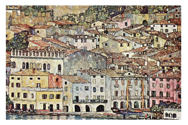 Malcesine on Lake Garda by  Gustav Klimt - Art Poster