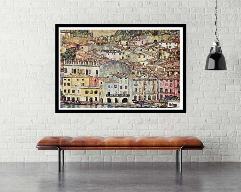 Malcesine on Lake Garda by  Gustav Klimt - Art Poster