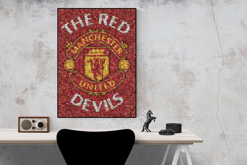 Manchester United - Red Devils Mosaic - Poster - Framed Poster