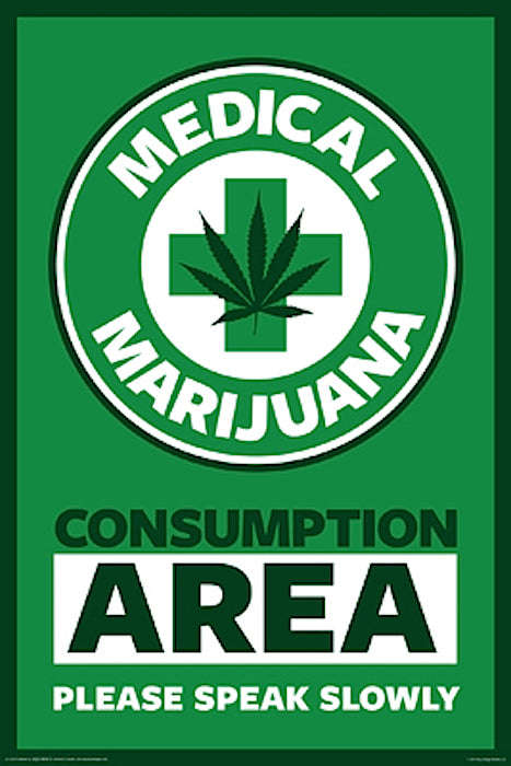 Medical Marijuana Consumption Area Poster