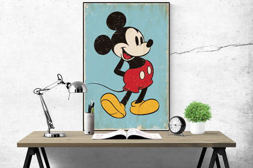 Disney's Retro Mickey Mouse Poster