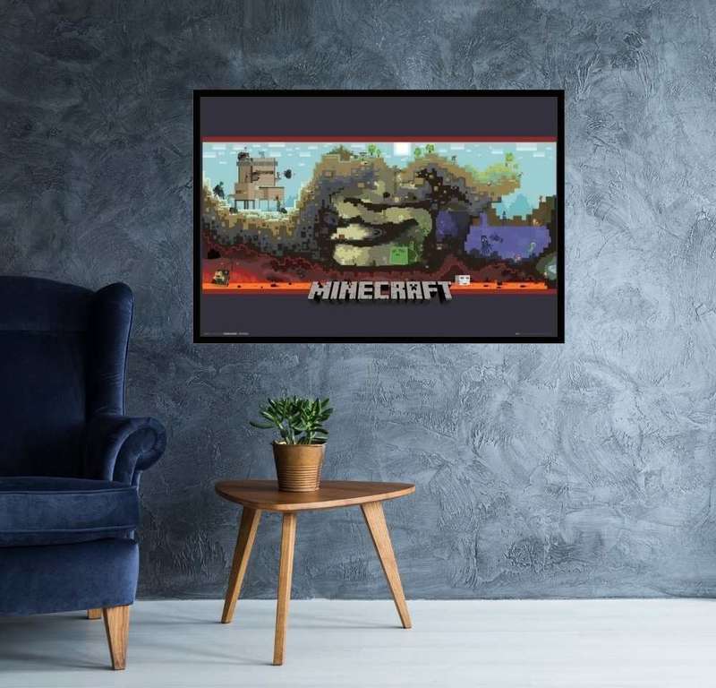 Minecraft Underground World Gaming Poster