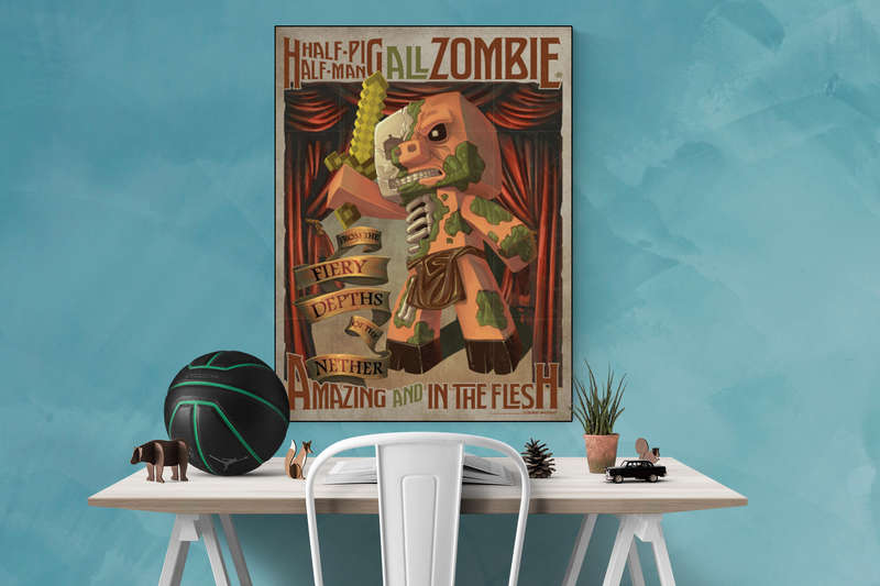Minecraft - Zombie Pig Poster