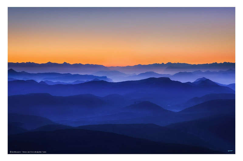 Misty Mountains by David Bouscarle - Landscape Photography poster