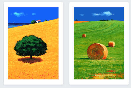2 x Gio Mondelli: 51 x 71cm Art Prints