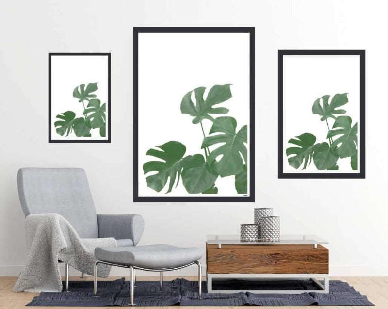 Monstera Aqua 04 - Art Poster