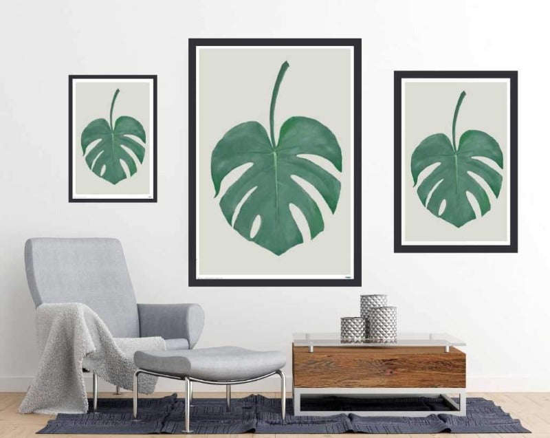 Monstera Aqua 06- Art Poster