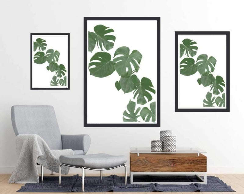 Monstera Aqua 02 - Art Poster