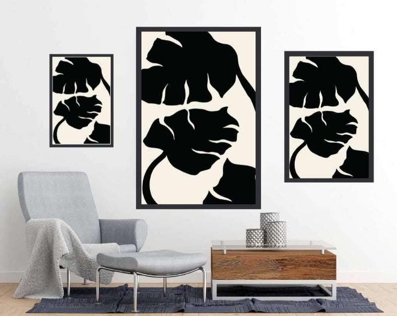 Monsteria Marble Black by Studio - Art Poster
