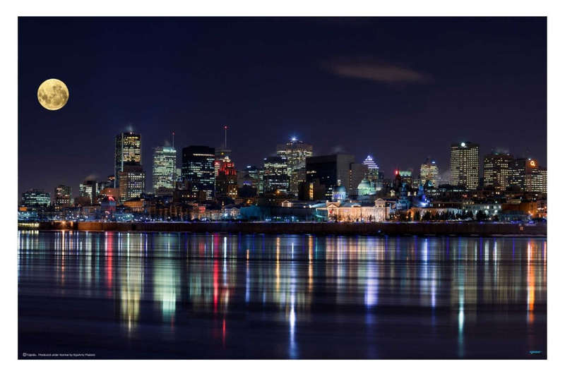 Montreal Night by Yippidu - Travel Photography Poster