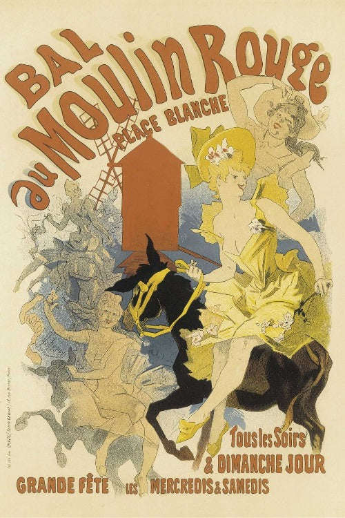 Moulin Rouge Vintage Art Poster