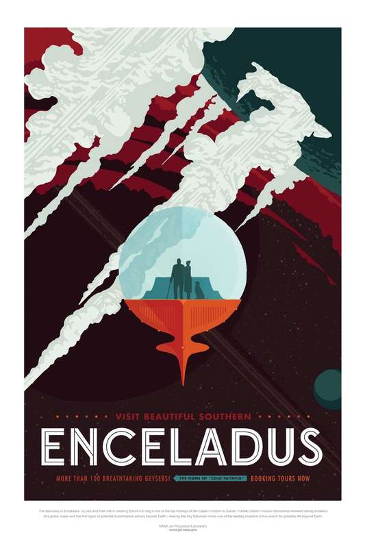 Nasa - Enceladus Travel Poster