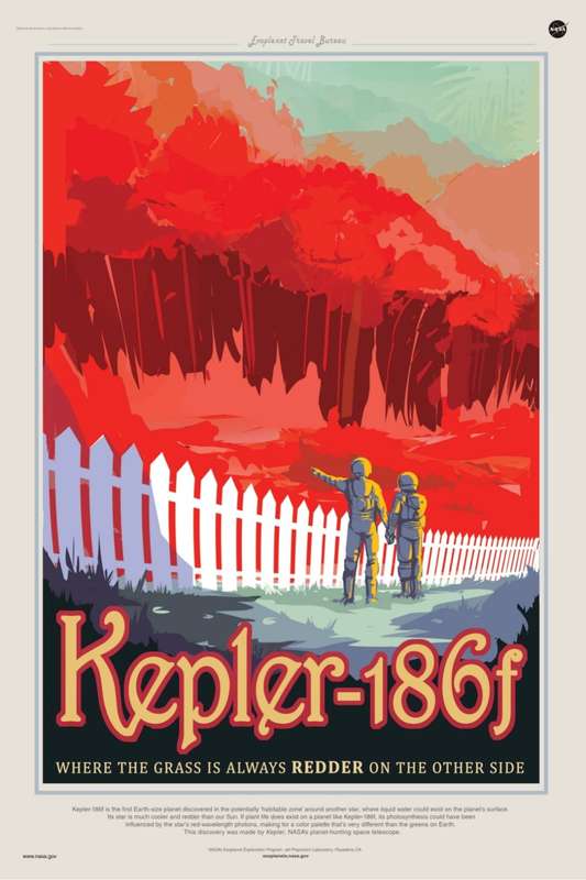 Nasa - Kepler - 186f Travel Poster