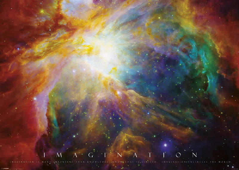 Nebula - Imagination Einstein Quote Giant Poster