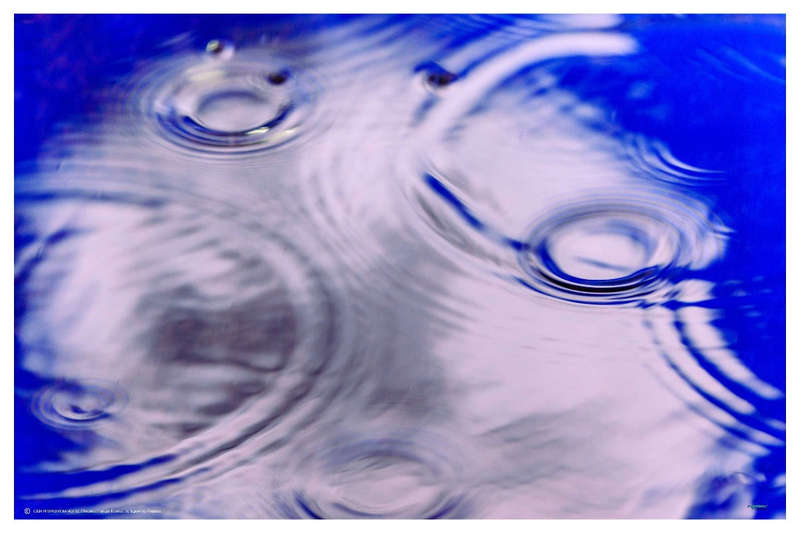 Neon Ripples by Gen NnishIshimamoto - Photography Poster