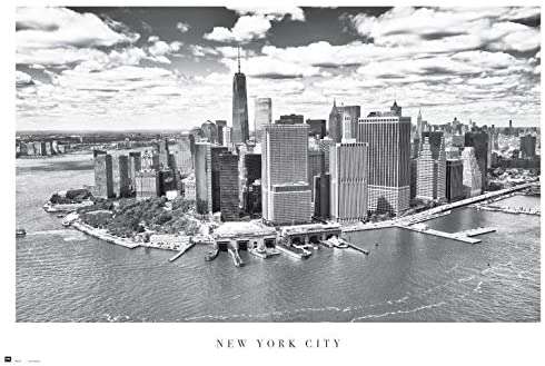 New York City Black and White Skyline Poster
