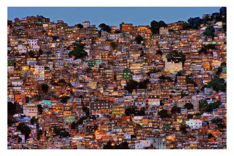 Nightfall in the Favela da Rocinha by Adelino Alves - Travel Photography Poster