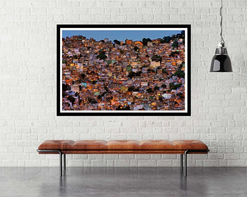 Nightfall in the Favela da Rocinha by Adelino Alves - Travel Photography Poster
