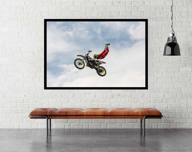 No Hands Superflyer by Mircea Vlasceanu - MotoX Sport Poster