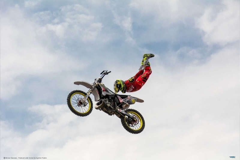 No Hands Superflyer by Mircea Vlasceanu - MotoX Sport Poster