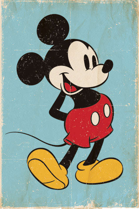 Disney's Retro Mickey Mouse Poster