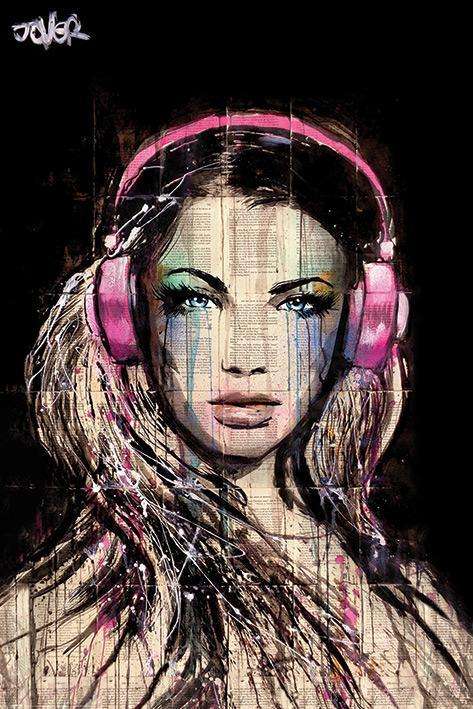 Loui Jover - DJ Girl Poster