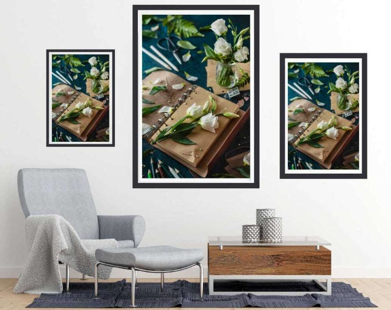 Painting flowers: pins and pencils by Dina Belenko - Still Life Photography poster