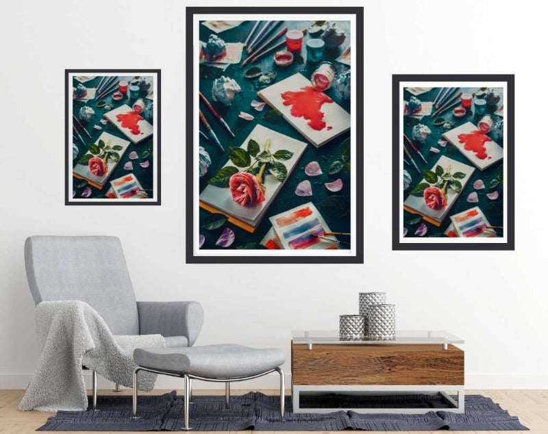 Painting flowers: stains and sketches by Dina Belenko - Still Life Photography poster