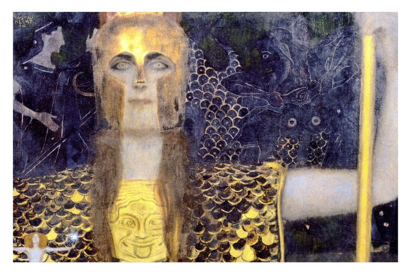 Pallas Athena by Gustav Klimt - Art Poster