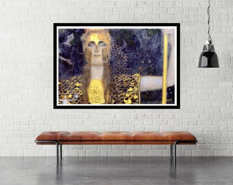 Pallas Athena by Gustav Klimt - Art Poster