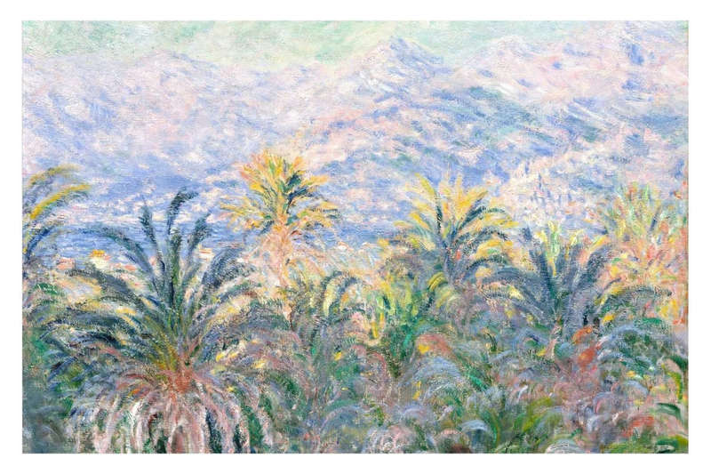 Palm Trees at Bordighera (1884) by Claude Monet - Art Poster