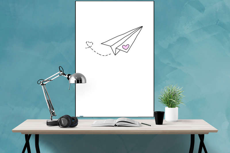 EgoAmo Original - Paper Plane Heart Poster
