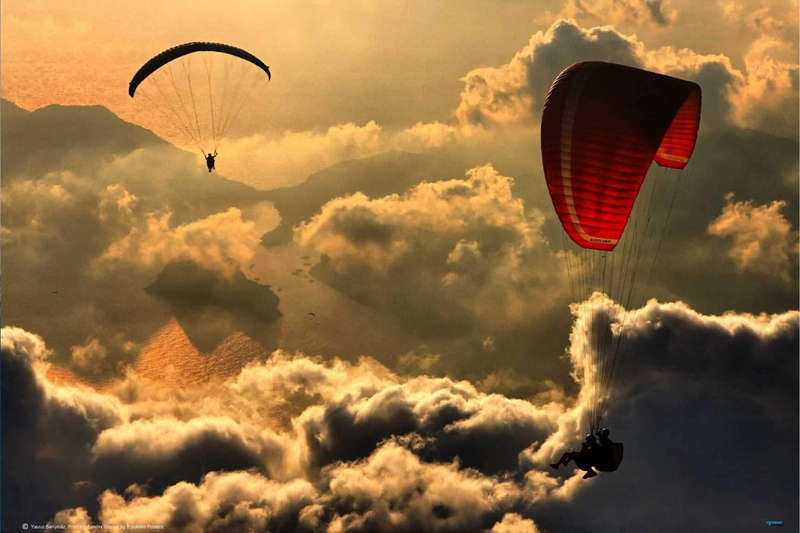 Paragliding by Yavuz Sariyildiz - Sport Poster