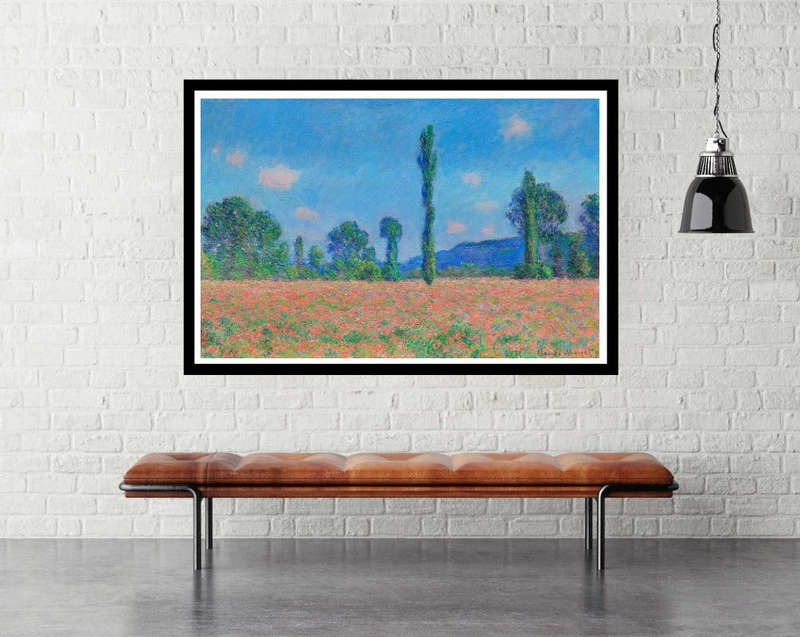Poppy Field, Giverny (18901891) by Claude Monet - Art Poster