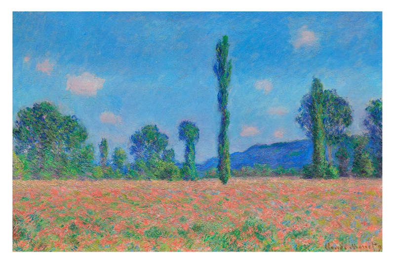 Poppy Field, Giverny (18901891) by Claude Monet - Art Poster