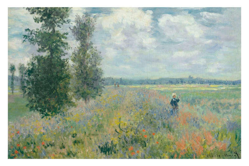 Poppy Fields near Argenteuil (1875) by Claude Monet - Art Poster