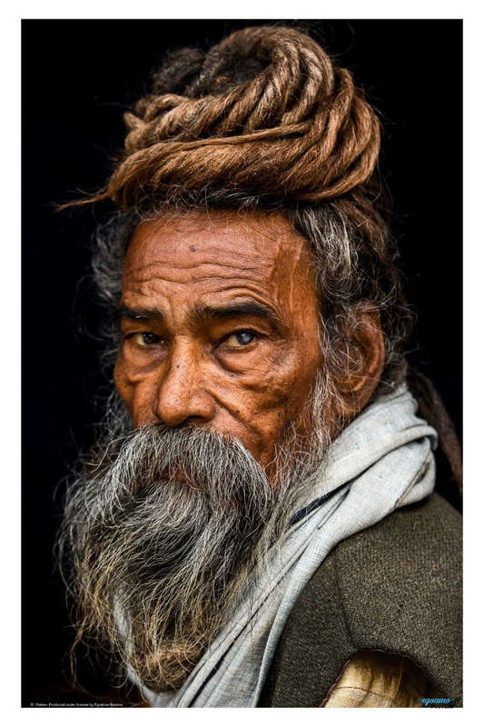 Portrait of a Sadhu by Rakesh J.V. - Portrait Photography  Poster