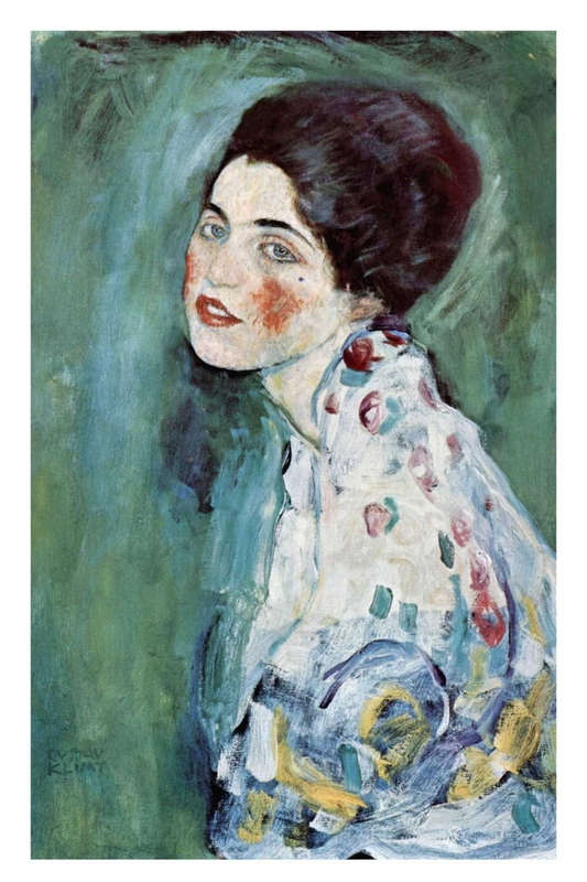 Portrait of a Lady by Gustav Klimt - Art Poster