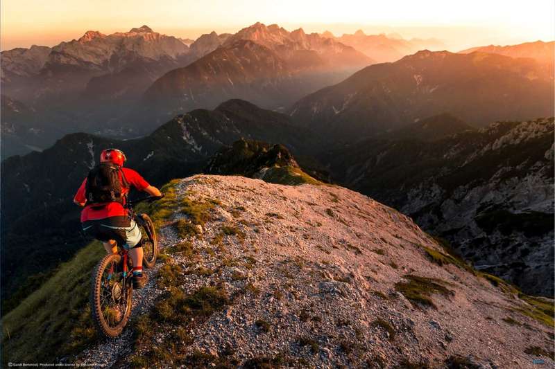 Riding Ridge Singletrack by Sandi Bertoncelj - Sport Poster