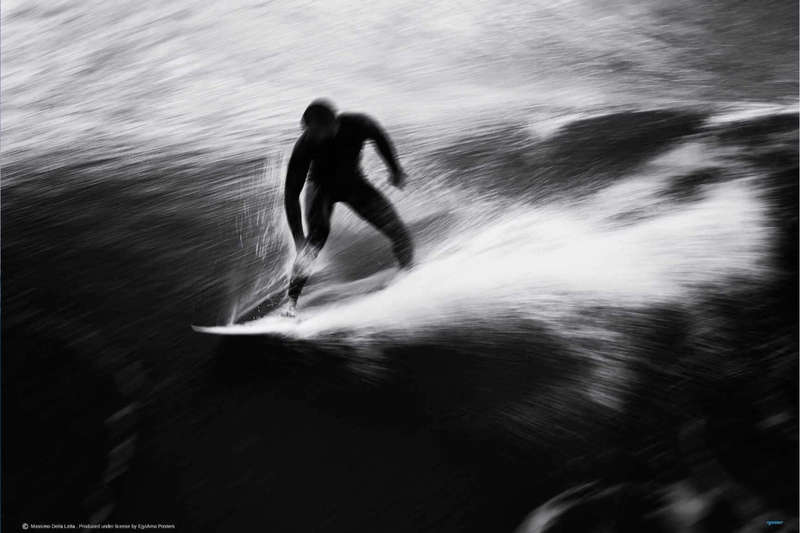 Riding the wave by Massimo Della Latta - Sport Poster